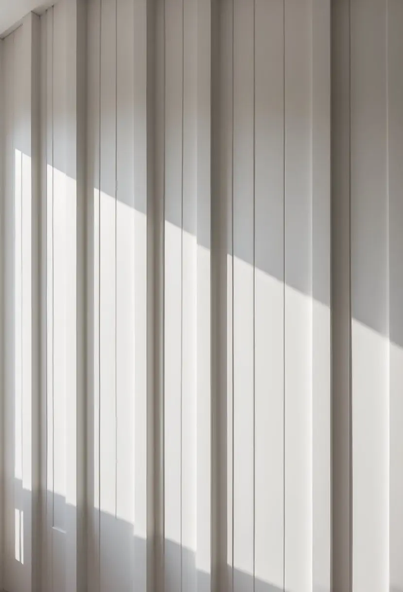 A close-up view of a wall with vertical wooden battens creating a textured pattern.
